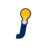 Initial J Idea Lamp vector