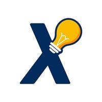 Initial X Idea Lamp vector