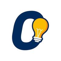 Initial O Idea Lamp vector