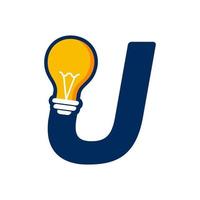 Initial U Idea Lamp vector