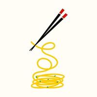 Initial S Noodle and Chopstick vector