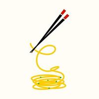 Initial C Noodle and Chopstick vector