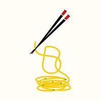 Initial B Noodle and Chopstick vector