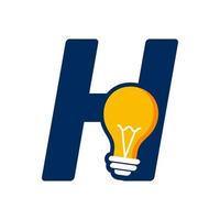 Initial H Idea Lamp vector