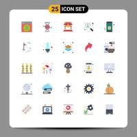 Group of 25 Flat Colors Signs and Symbols for app recruitment door hiring applicant Editable Vector Design Elements