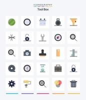 Creative Tools 25 Flat icon pack  Such As tool. control. tool. padlock. unlocked vector