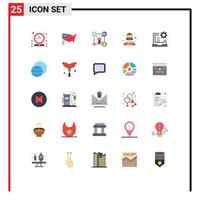 Universal Icon Symbols Group of 25 Modern Flat Colors of code vr glasses talent virtual reality avatar Editable Vector Design Elements