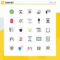 Set of 25 Modern UI Icons Symbols Signs for strategy presentation server art photo Editable Vector Design Elements