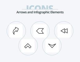 Arrow Line Icon Pack 5 Icon Design. . upload. download. up. next vector