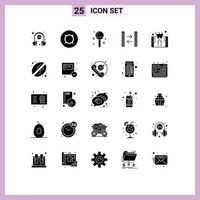 25 iconos creativos signos y símbolos modernos de intercambio móvil elementos de diseño de vector editables de piruleta de efectivo genérico