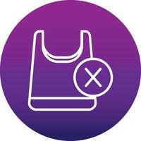No Plastic Bags Vector icon