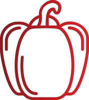 Red Pepper Vector icon