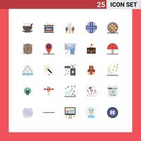 Set of 25 Modern UI Icons Symbols Signs for mainframe database independence day computing employee Editable Vector Design Elements