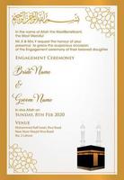 Islamic wedding invitation vector