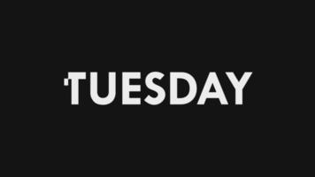 Tuesday Text Cool and Modern Animation, Daily Routine, Days Name, Schedule video