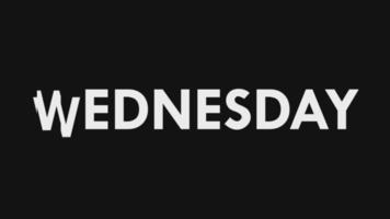 Wednesday Text Cool and Modern Animation, Daily Routine, Days Name, Schedule video