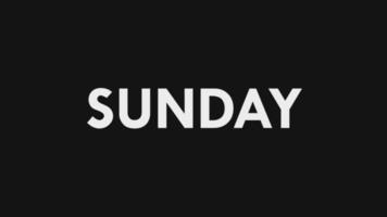 Sunday Text Cool and Modern Animation, Daily Routine, Days Name, Schedule video