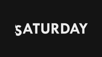 Saturday Text Cool and Modern Animation, Daily Routine, Days Name, Schedule video