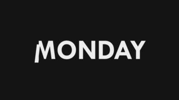 Monday Text Cool and Modern Animation, Daily Routine, Days Name, Schedule video