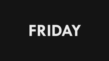 Friday Text Cool and Modern Animation, Daily Routine, Days Name, Schedule video