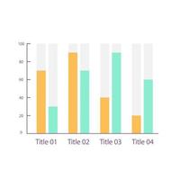 Grouped columns infographic chart design template. Compare two indicators. Sales information. Editable infochart with vertical bar graphs. Visual data presentation vector