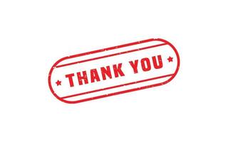 THANK YOU rubber stamp with grunge style on white background vector