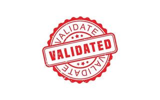 VALIDATED rubber stamp with grunge style on white background vector