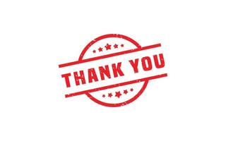 THANK YOU rubber stamp with grunge style on white background vector