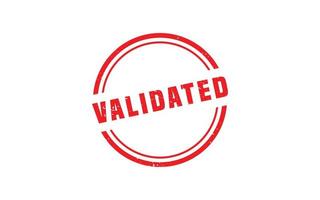 VALIDATED rubber stamp with grunge style on white background vector