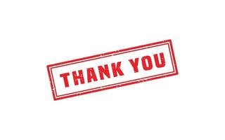 THANK YOU rubber stamp with grunge style on white background vector