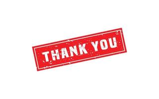 THANK YOU rubber stamp with grunge style on white background vector