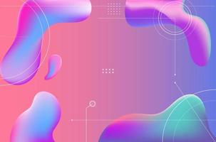 Colorful abstract fluid shapes gradient backgrounds vector