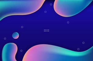 Colorful abstract fluid shapes gradient backgrounds vector