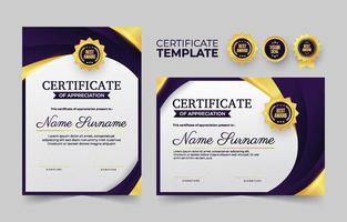 Gradient Luxury Certificate Template Background vector