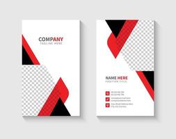 Vertical business card design template vector