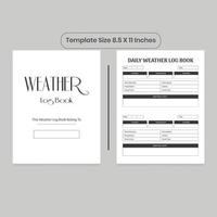 Weather Logbook and KDP Interior vector