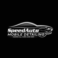 Speed Auto detailing logo design vector