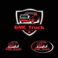 camión gmc que detalla el diseño del logotipo vector