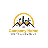 Home Remodeling and repair logo design with tools vector