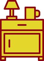 Bedside Table Vector Icon Design