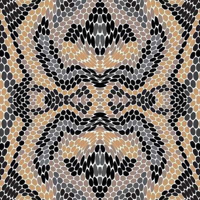 Abstract Brown Snake Skin Seamless Pattern