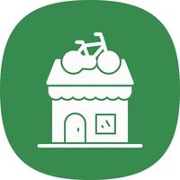 diseño de icono de vector de tienda de bicicletas