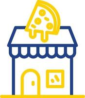 diseño de icono de vector de tienda de pizza