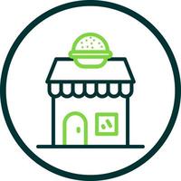 Burger Shop Vector Icon Design