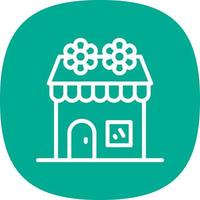 Flower Shop Vector Icon Design