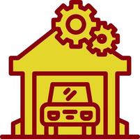 Car Repair Shop Vector Icon Design