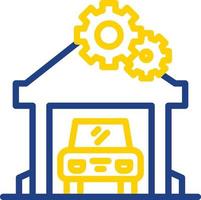 diseño de icono de vector de taller de reparación de automóviles