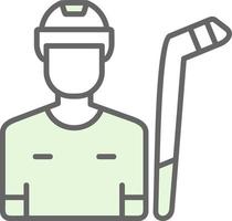 Hockey Player Vector Icon Design