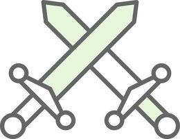 Sword Fighting Vector Icon Design