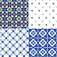 Set of geometric patterns for tiles. vector